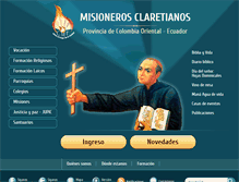 Tablet Screenshot of claretianoscolombiaecuador.org